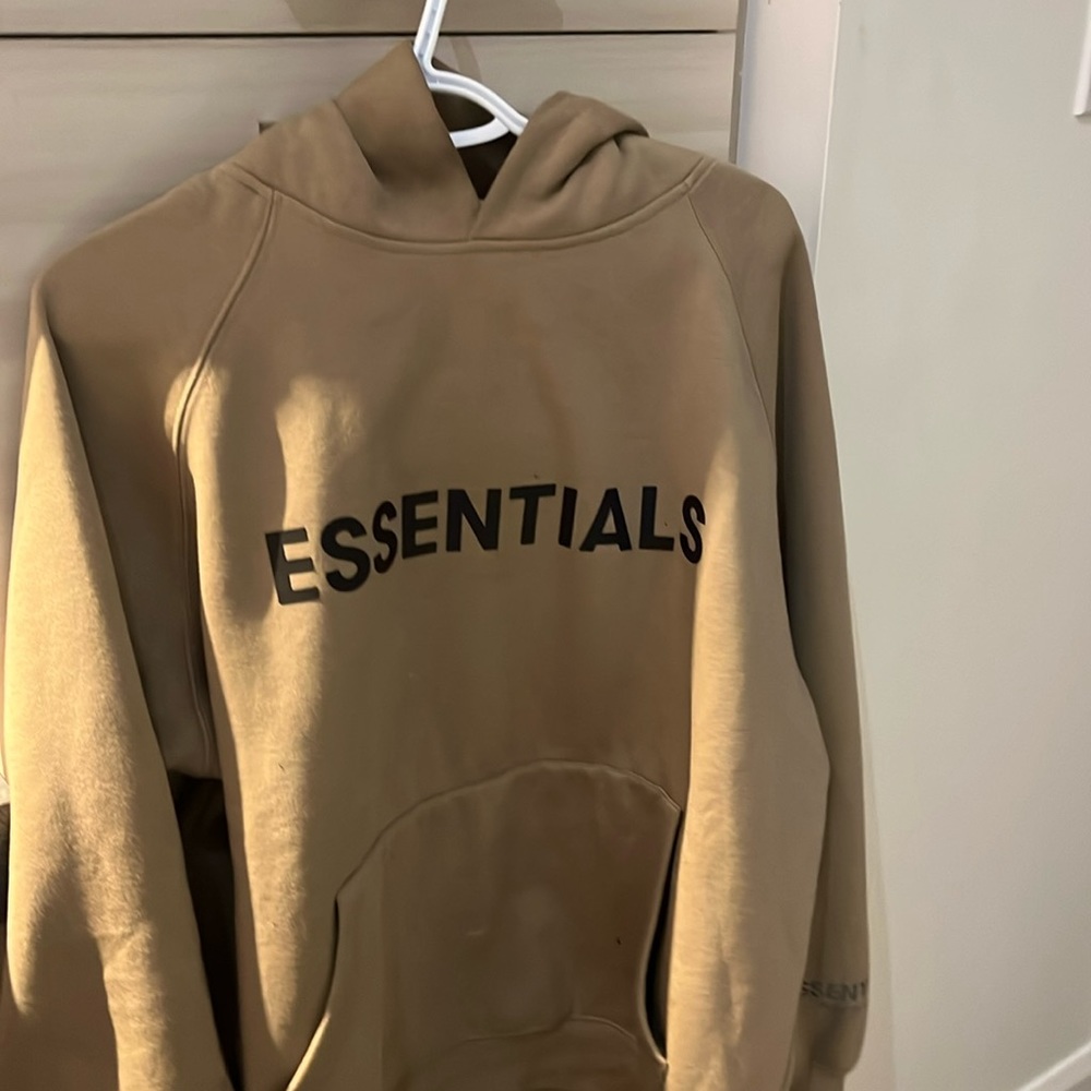 Hoodie Fear of God Essentials Adidas Taupe colorway